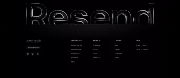 Resend - Landing design inspiration