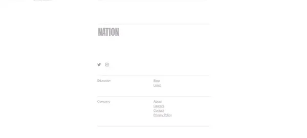 Start a movement with NATION - Landing design inspiration