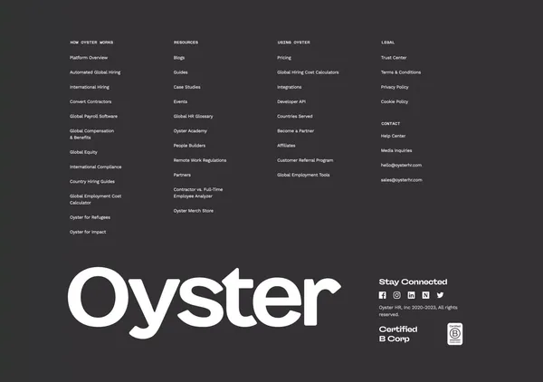 Global HR Software | Hire Anywhere, Thrive Everywhere | Oyster® - Landing design inspiration