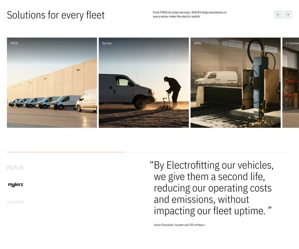The Fast Track to Electric | ShiftEV - Landing design inspiration