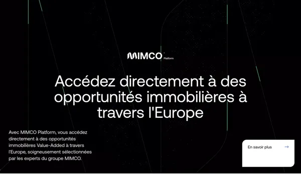 MIMCO capital - Landing design inspiration
