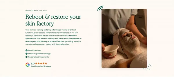 Hawthorne Skin & Beauty | Holistic Skin & Beauty Lab in Brisbane - Landing design inspiration
