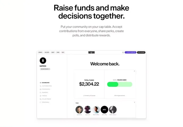 Start a movement with NATION - Landing design inspiration