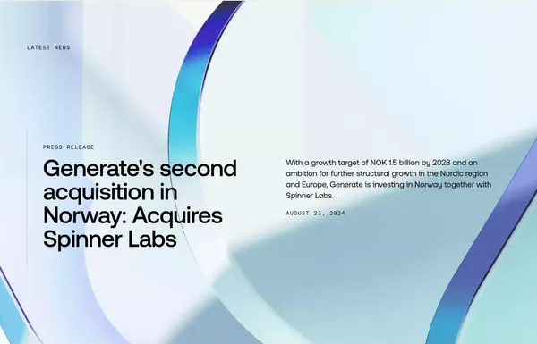 Generate Group - Landing design inspiration