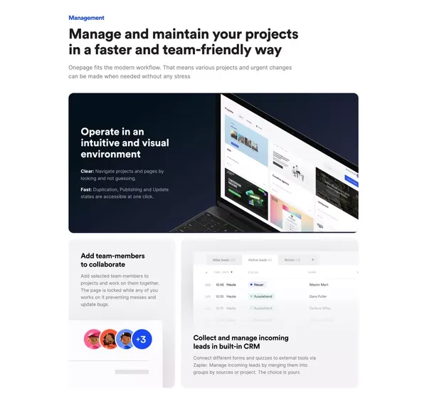 Onepage - Erstelle noch heute deine Seite. Genau so wie du sie dir vorstellst! | Onepage - Landing design inspiration