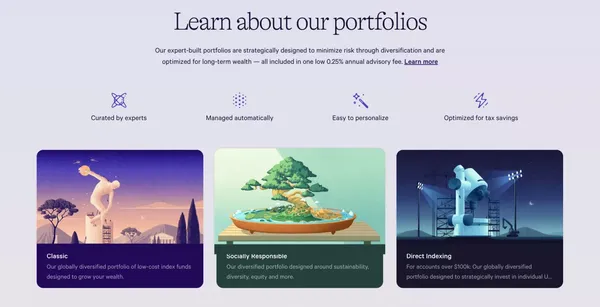 Make Wealth Your Own | Wealthfront - Landing design inspiration