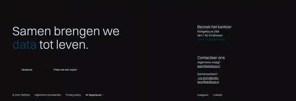 Data Partner - Samen brengen we data tot leven | Stofloos - Portfolio design inspiration