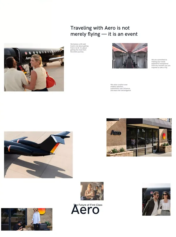 Aero - Landing design inspiration