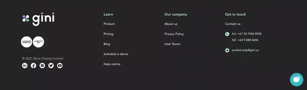 The Strategic Financial Planning Tool | gini - Landing design inspiration