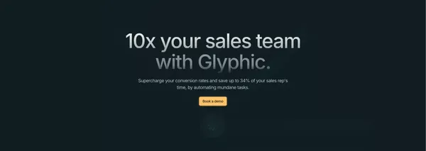Glyphic | AI Copilot for Sales Teams - Landing design inspiration