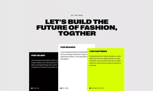 nitex - Landing design inspiration