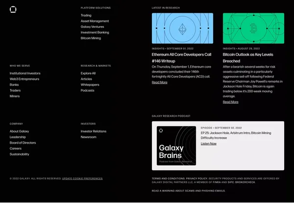 Home | Galaxy — Engineering a new economic paradigm. - Landing design inspiration