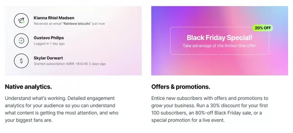 Ghost: Turn your audience into a business - Landing design inspiration