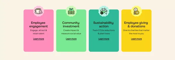 OnHand | Corporate Volunteering Made Easy | Engage employees In Doing Good - Landing design inspiration