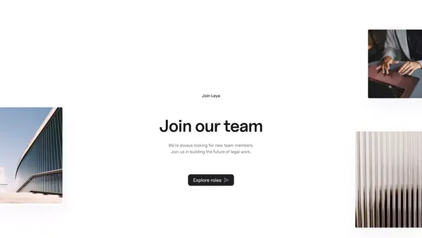 Leya | The future of legal work - Landing design inspiration