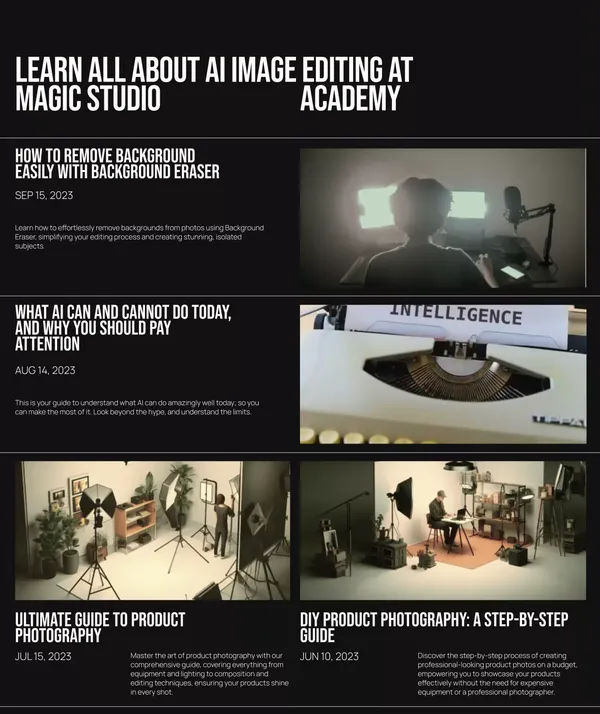 Create images from text using AI - Landing design inspiration