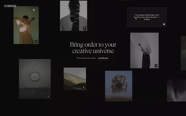 Welcome to Cosmos - Landing design inspiration