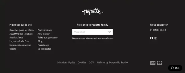 Pepette — Petfood Nouvelle Génération - Landing design inspiration