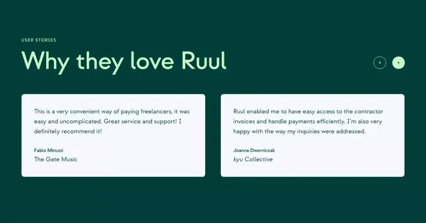 Worktech Solutions for Modern and Global Work - Ruul - Landing design inspiration