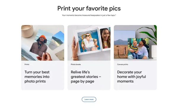 Google Photos - Landing design inspiration