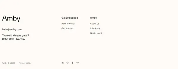 Amby - Landing design inspiration