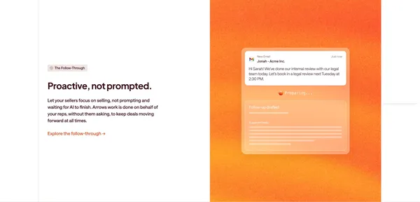Every deal gets a gameplan. Arrows gets it done. - Landing design inspiration