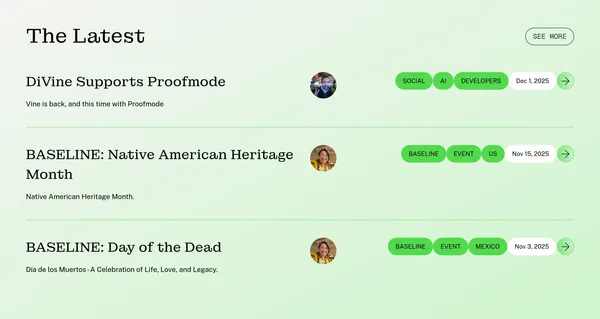Proofmode - Landing design inspiration