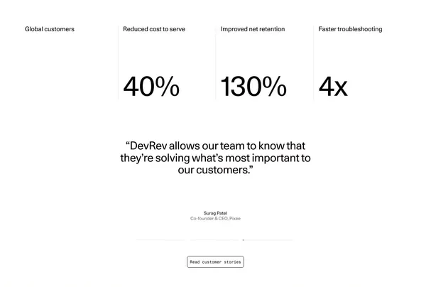 DevRev AgentOS | Your Copilot For Software - Landing design inspiration