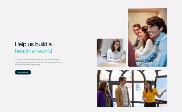 Idoven | AI-powered Cardiovascular Care - Landing design inspiration