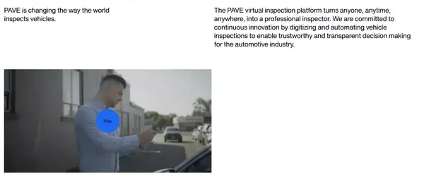 PAVE | Vehicle Inspection API - Landing design inspiration
