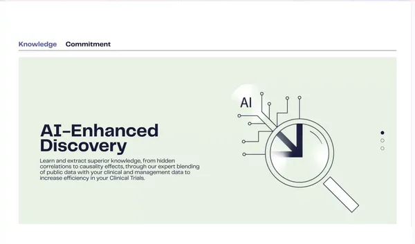 AI in Clinical Trials - Science4Tech - Landing design inspiration