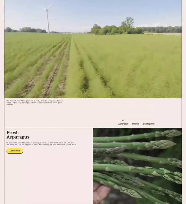 Sandy Shore Farms | Something bigger brings us together - Landing design inspiration