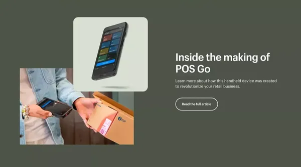 Shopify POS Go | All-in-One Mobile Device - Landing design inspiration