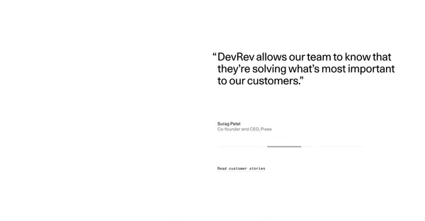 DevRev OneCRM - Landing design inspiration