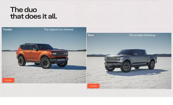 Scout Motors - Landing design inspiration