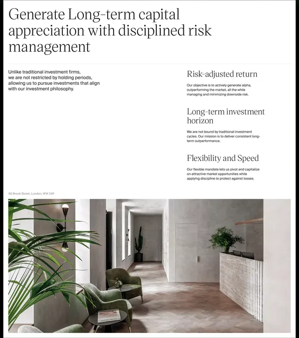 Helix - Long-Term Investment Fund Manager | London - Landing design inspiration