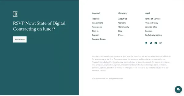 Ironclad: Contract Management Software for the Digital Age - Landing design inspiration