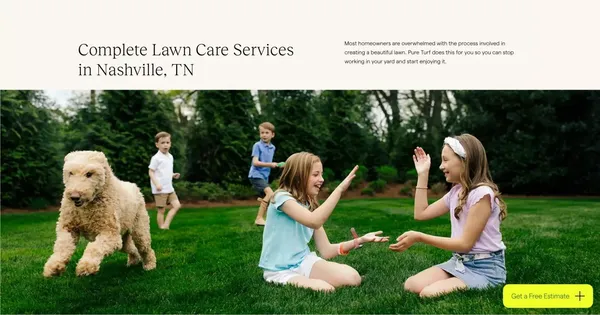 Pure Turf LLC: Complete Lawn Care Services in Nashville, TN - Landing design inspiration