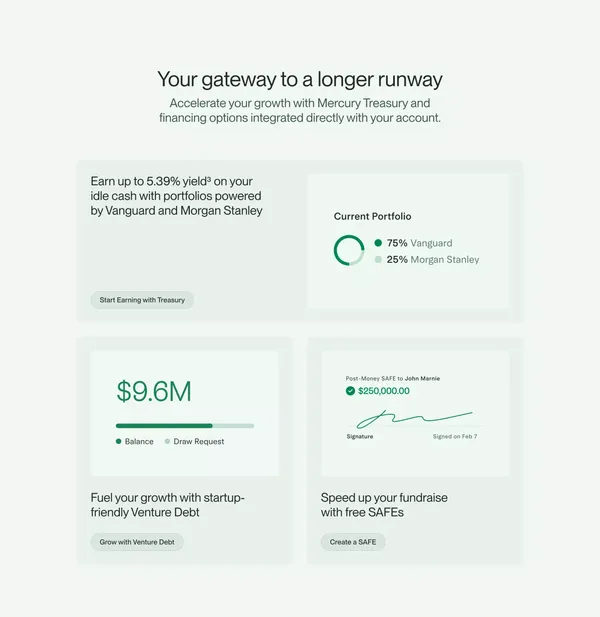 Online Business Banking For Startups & Personal Banking | Mercury - Landing design inspiration