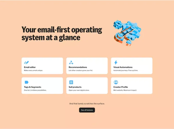 Kit (formerly ConvertKit): The Email-First OS for Purpose-Driven Creators - Landing design inspiration