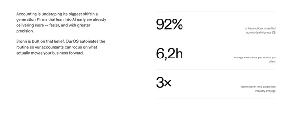 Bronn — The AI-native accounting firm - Landing design inspiration