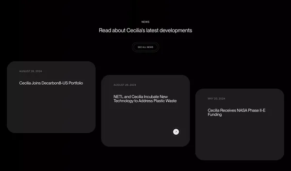 Cecilia: Transform Plastic Waste into Recycled Carbon - Landing design inspiration