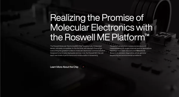 The Molecular Electronics Company - Landing design inspiration