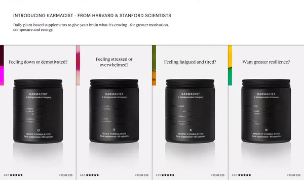 Karmacist - Landing design inspiration