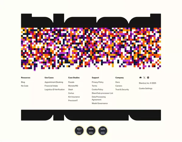 Bland AI | Automate Phone Calls with Conversational AI for Enterprises - Landing design inspiration