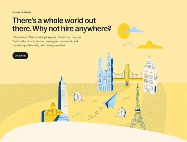 Deel | Global Payroll, Compliance & HR Solutions | HRIS - Landing design inspiration