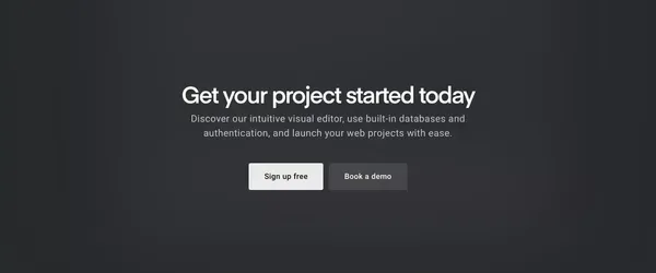 Visual development platform for designers and agencies - Ycode - Landing design inspiration