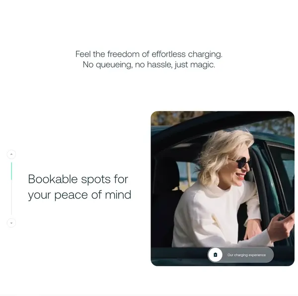 Fast charging stations and a revolutionary experience - Landing design inspiration