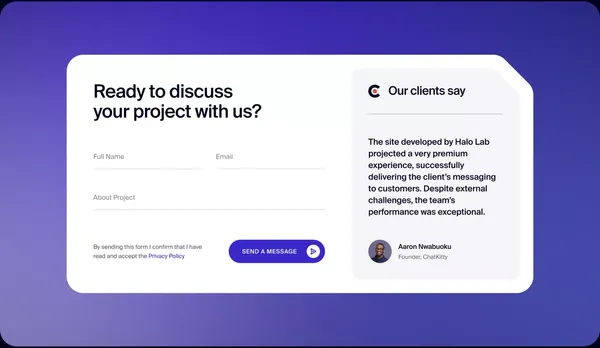 Custom Design and Development Services — Halo Lab - Landing design inspiration
