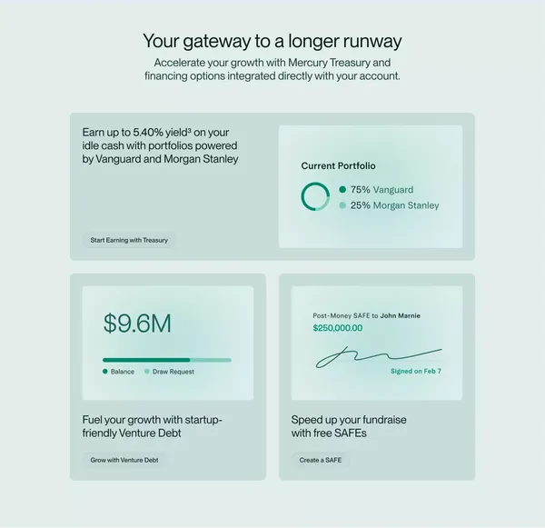 Mercury | Online Business Banking For Startups - Landing design inspiration